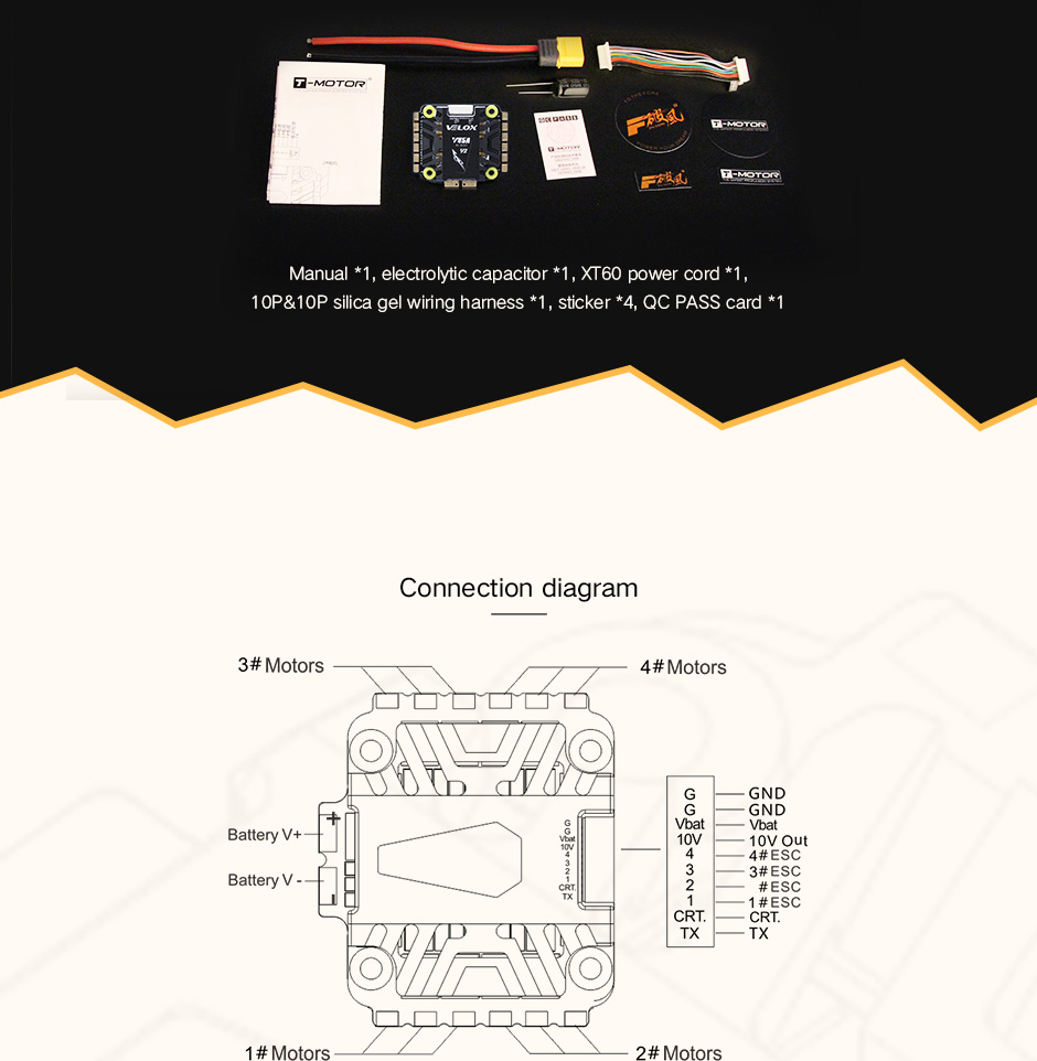 تصویر اسپید کنترل T-MOTOR VELOX V45A V2