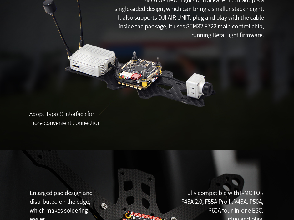 pacer f7 single sided flight controller