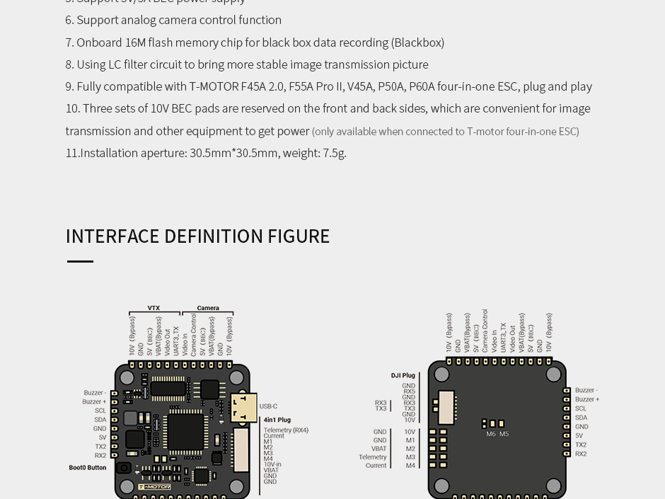 pacer f7 single sided flight controller