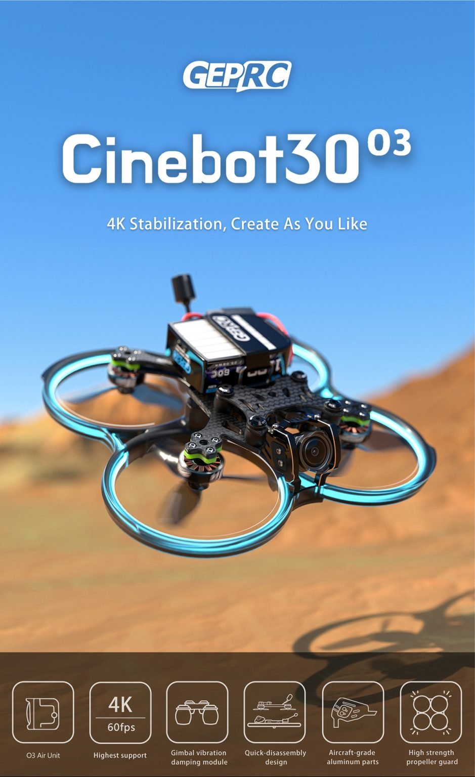 GEPRC Cinebot30 HD O3 FPV Drone