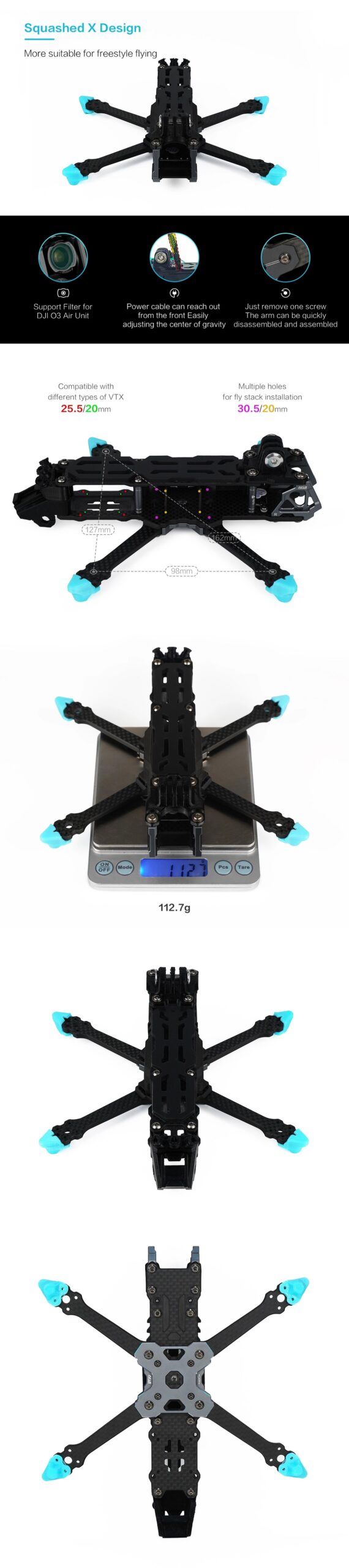 فریم Axisflying Manta 3.6inch FPV Frame