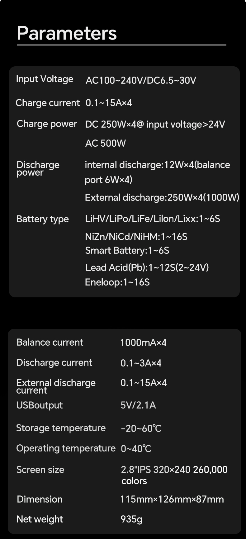 HOTA F6 + ACDC AC500W DC Battery Chargery